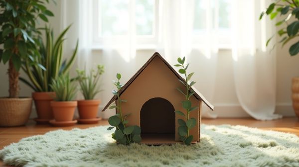 Des maisons en carton pour chat : confort et écologie réunis